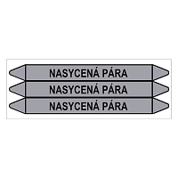 Značení potrubí, nasycená pára,3 ks, 355 × 37 mm